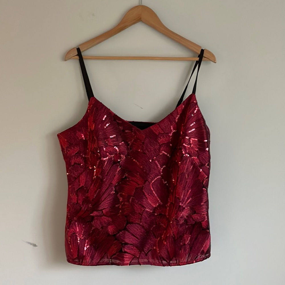 WHBM Red Sequin Tank